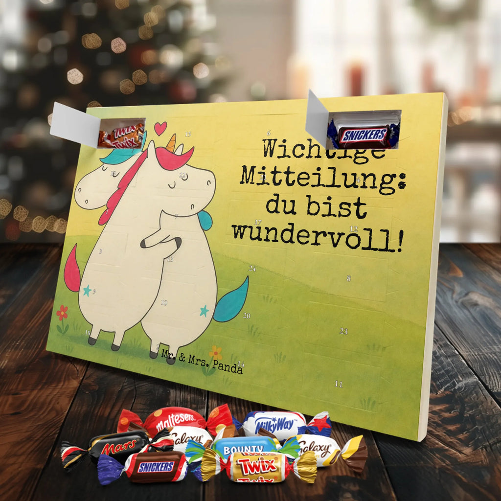 Chocolate advent calendar unicorn communication Design present, marriage, gift, witty, saying, valentine's day, Thank you