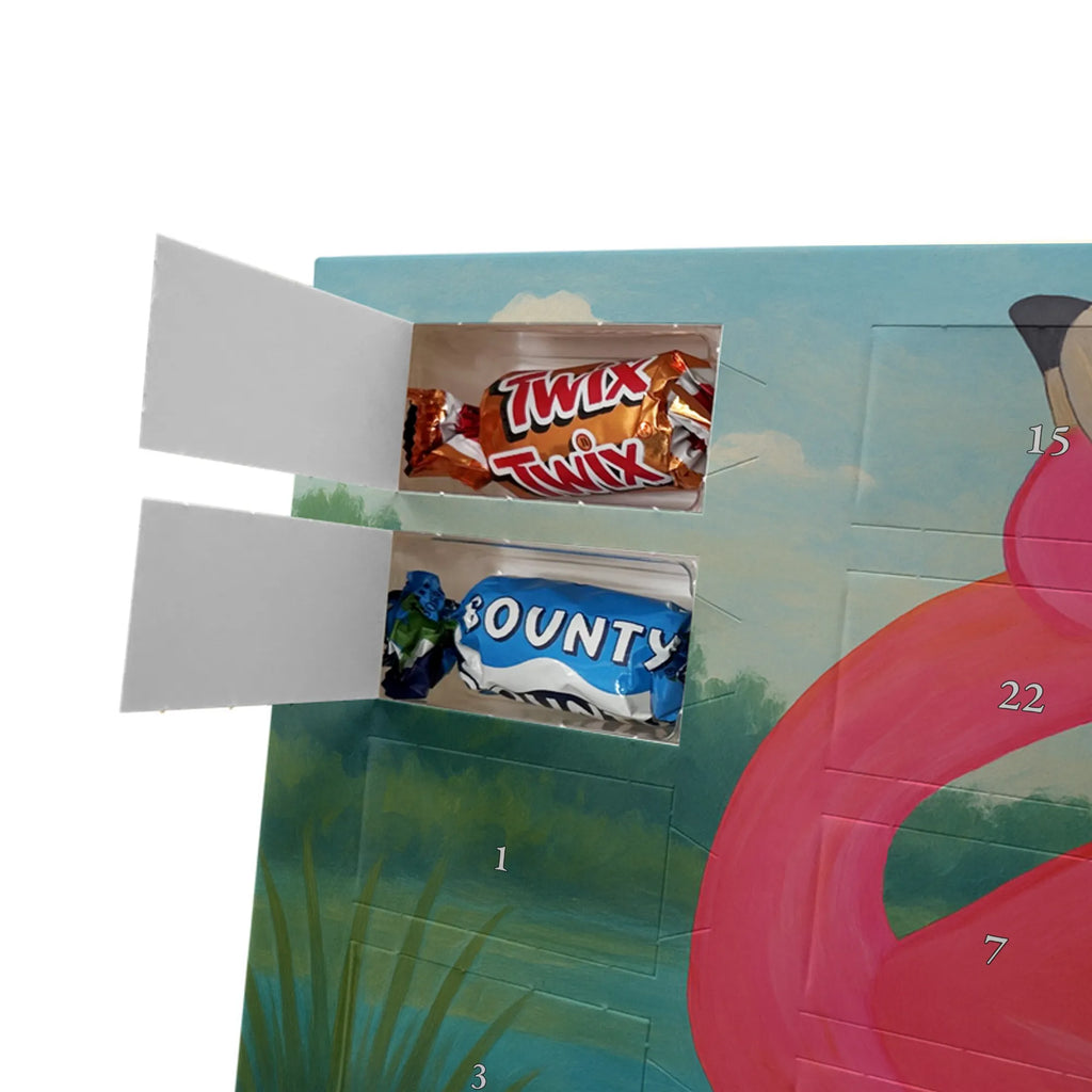 Chocolate advent calendar flamingo Proud Design children, gifts, gift idea, funny sayings, pink bird, bird of paradise, red, flamingo decoration, gift pink, adults, flamingo fans, vacation, unusual gifts in pink, pink gifts, girls gifts, small gifts, Caribbean feeling, self-love, proud, friend, best friend, joy, self-acceptance, daughter