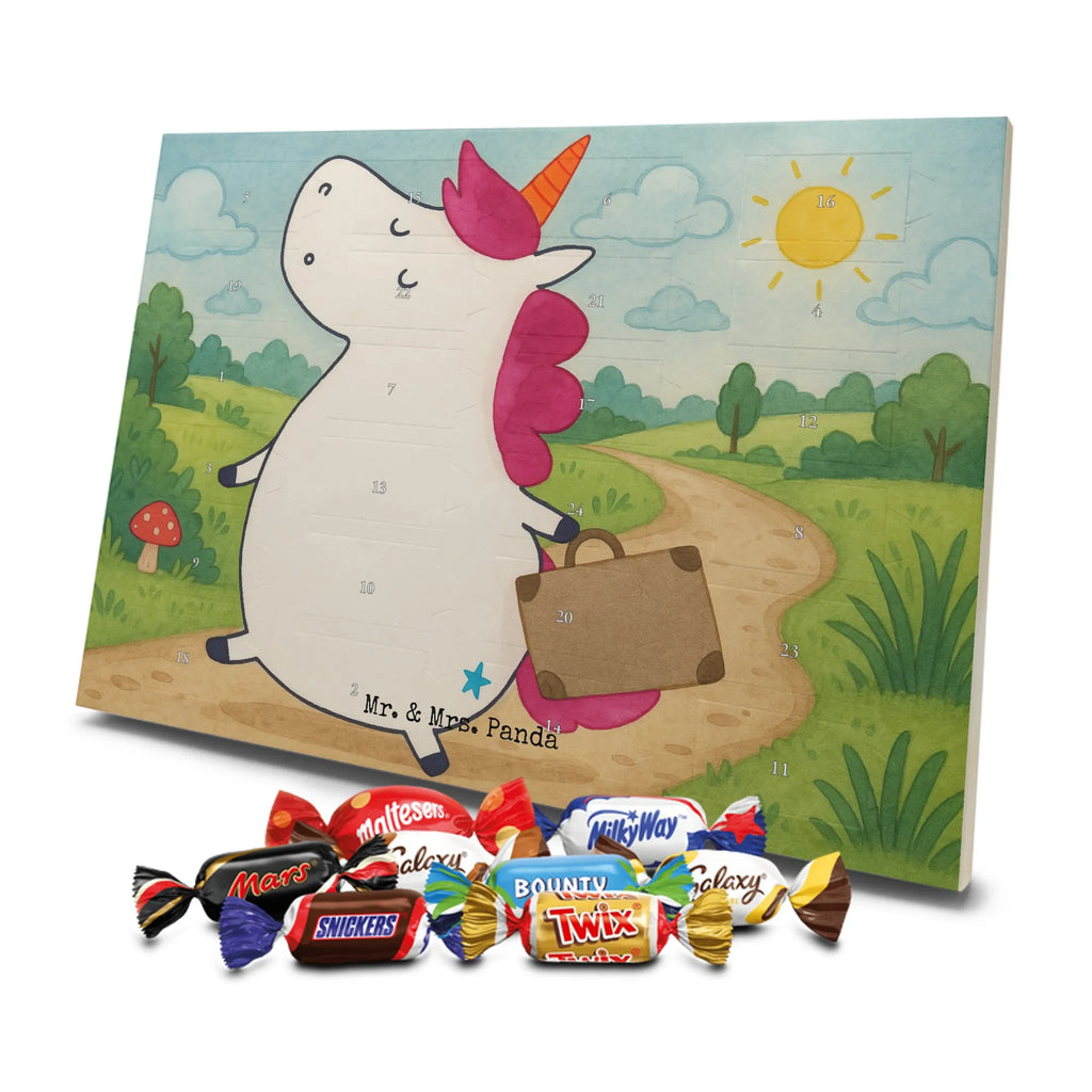 Chocolate advent calendar unicorn Suitcase Design adventure, suitcase, travel, holiday present, luggage, traveler gift