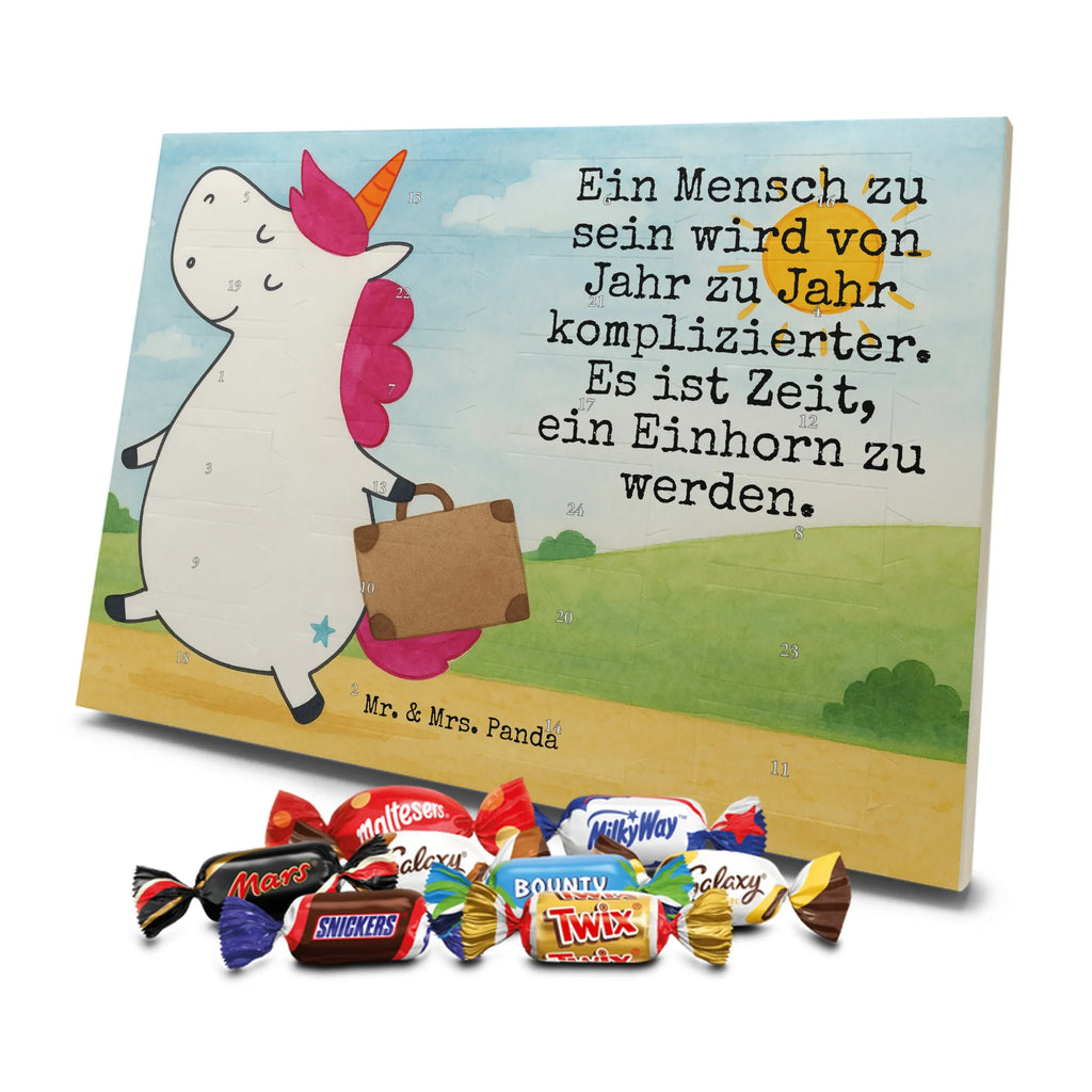 Chocolate advent calendar unicorn Suitcase Design adventure, suitcase, travel, holiday present, luggage, traveler gift