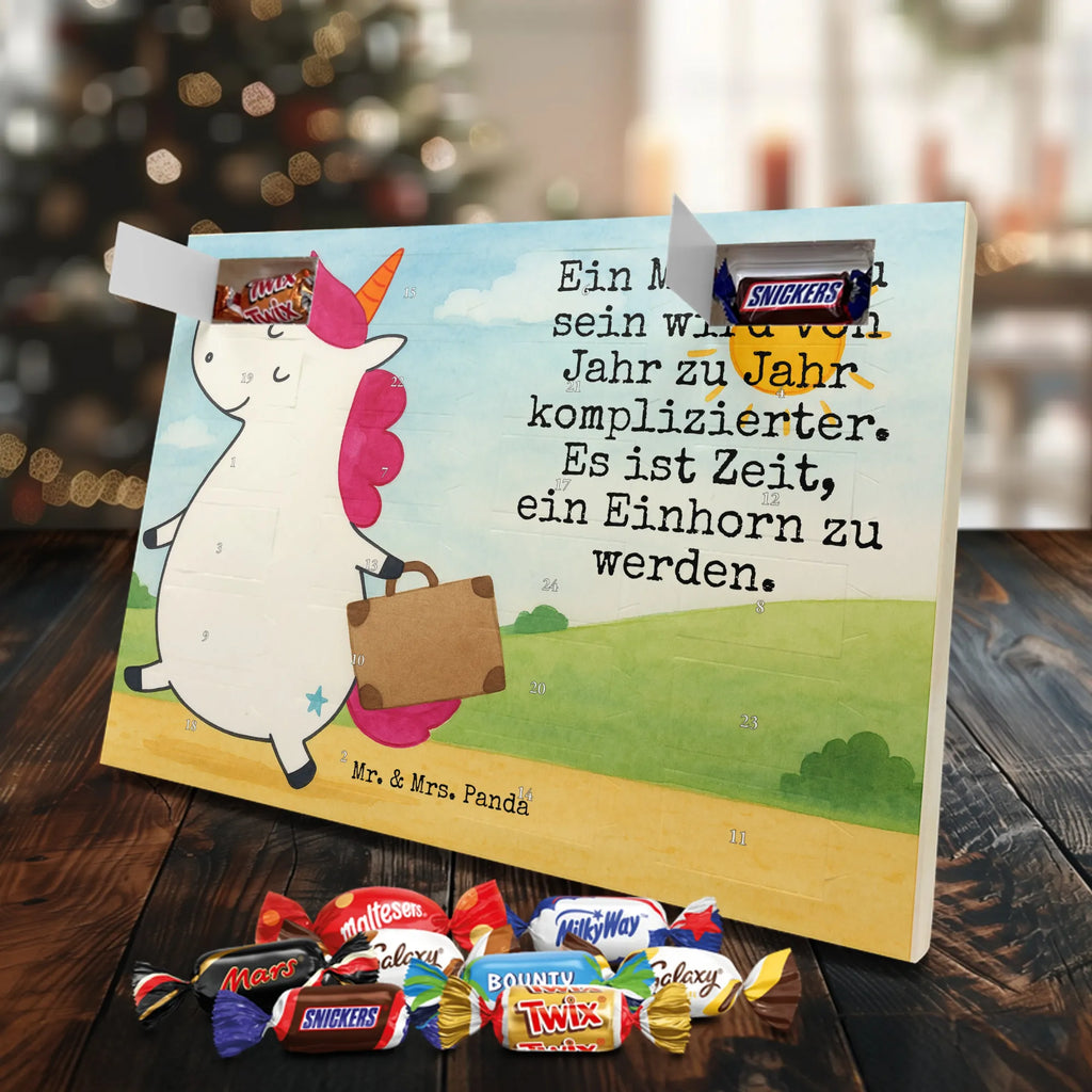 Chocolate advent calendar unicorn Suitcase Design adventure, suitcase, travel, holiday present, luggage, traveler gift