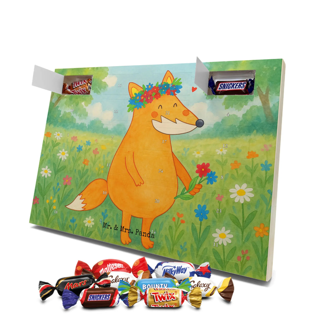 Chocolate advent calendar Fox Flower Design animal lover, foxes, forest wildlife, clever as a fox, joy, flower, fox girl, proof of love, girlfriend, flowers, self-love, flower girl, me, girlfriends