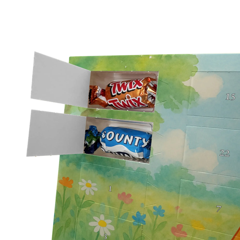 Chocolate advent calendar Fox Flower Design animal lover, foxes, forest wildlife, clever as a fox, joy, flower, fox girl, proof of love, girlfriend, flowers, self-love, flower girl, me, girlfriends