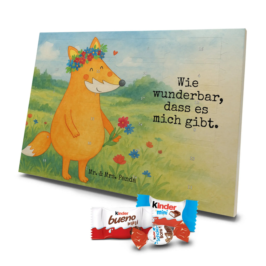 Chocolate advent calendar Fox Flower Design animal lover, foxes, forest wildlife, clever as a fox, joy, flower, fox girl, proof of love, girlfriend, flowers, self-love, flower girl, me, girlfriends