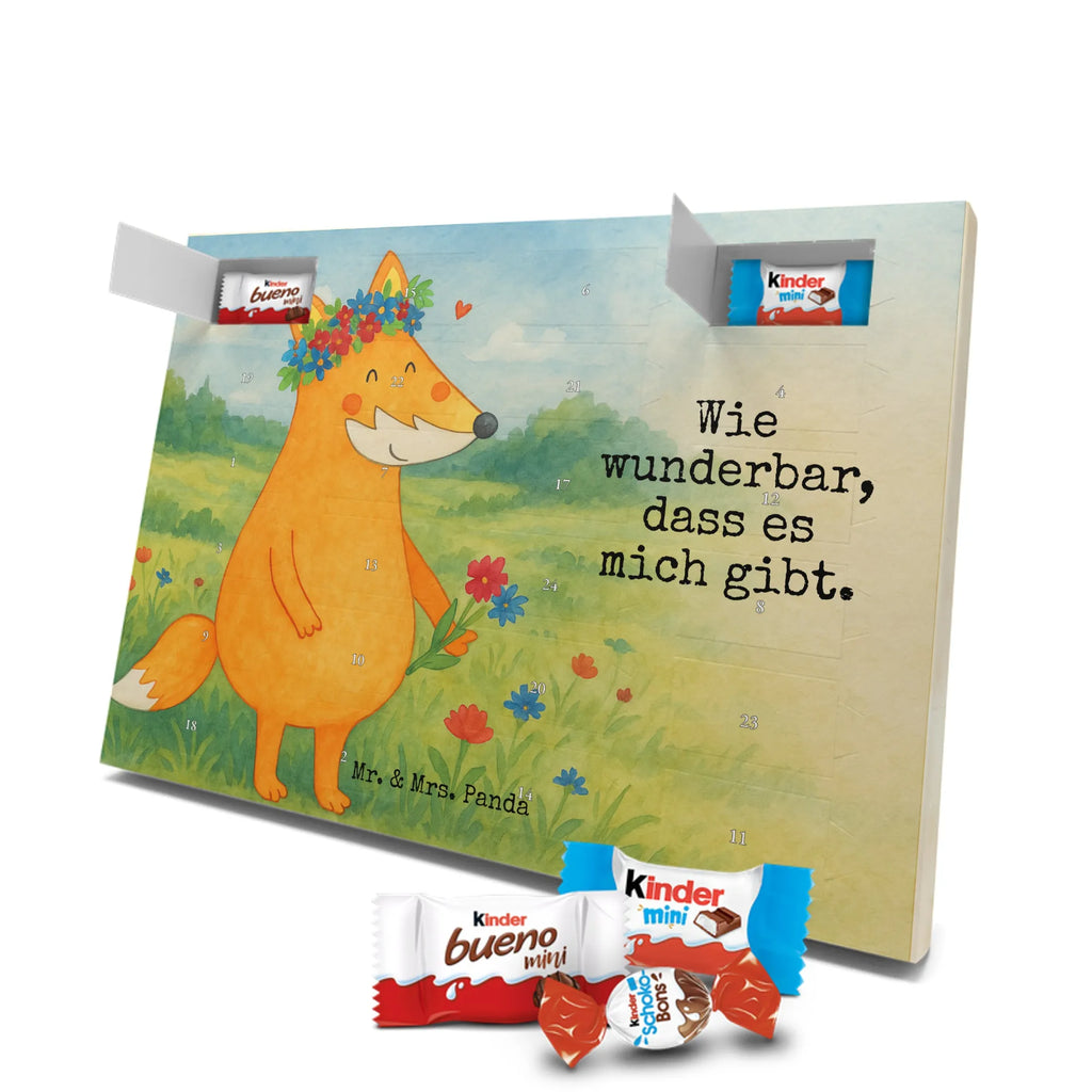 Chocolate advent calendar Fox Flower Design animal lover, foxes, forest wildlife, clever as a fox, joy, flower, fox girl, proof of love, girlfriend, flowers, self-love, flower girl, me, girlfriends