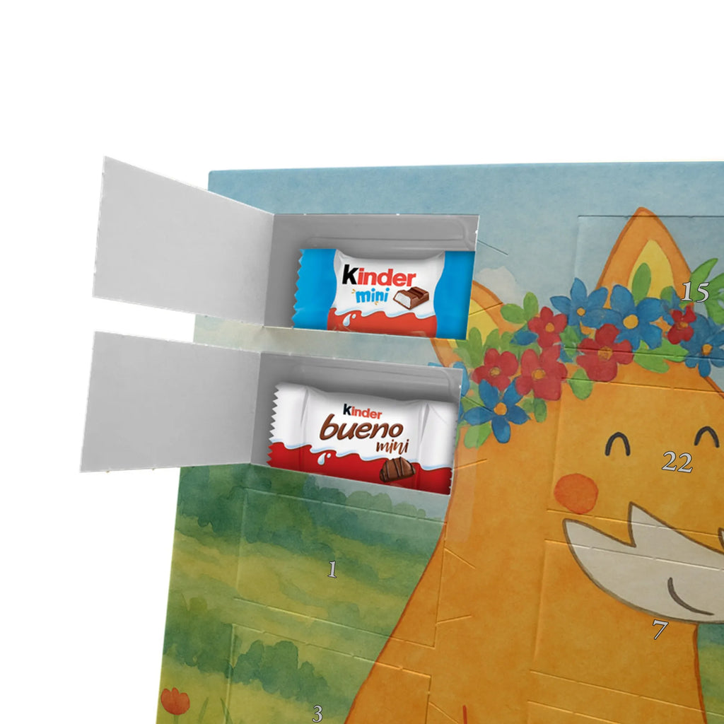 Chocolate advent calendar Fox Flower Design animal lover, foxes, forest wildlife, clever as a fox, joy, flower, fox girl, proof of love, girlfriend, flowers, self-love, flower girl, me, girlfriends