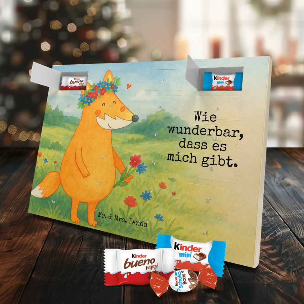 Chocolate advent calendar Fox Flower Design animal lover, foxes, forest wildlife, clever as a fox, joy, flower, fox girl, proof of love, girlfriend, flowers, self-love, flower girl, me, girlfriends