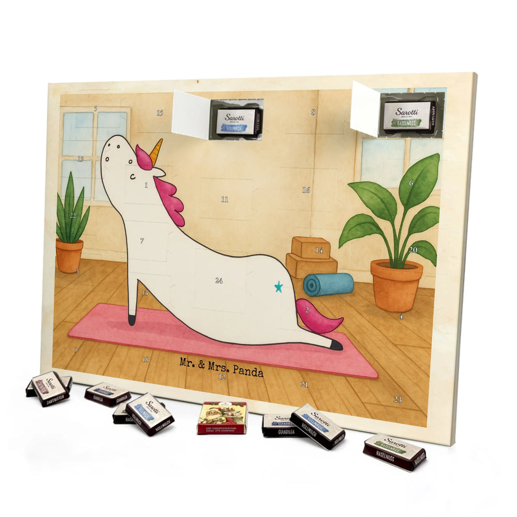 Chocolate advent calendar unicorn yoga Design gift, present, mindfulness, sports, sweet, relaxation