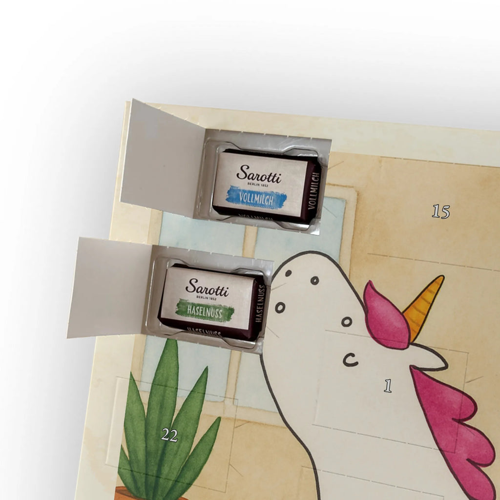 Chocolate advent calendar unicorn yoga Design gift, present, mindfulness, sports, sweet, relaxation