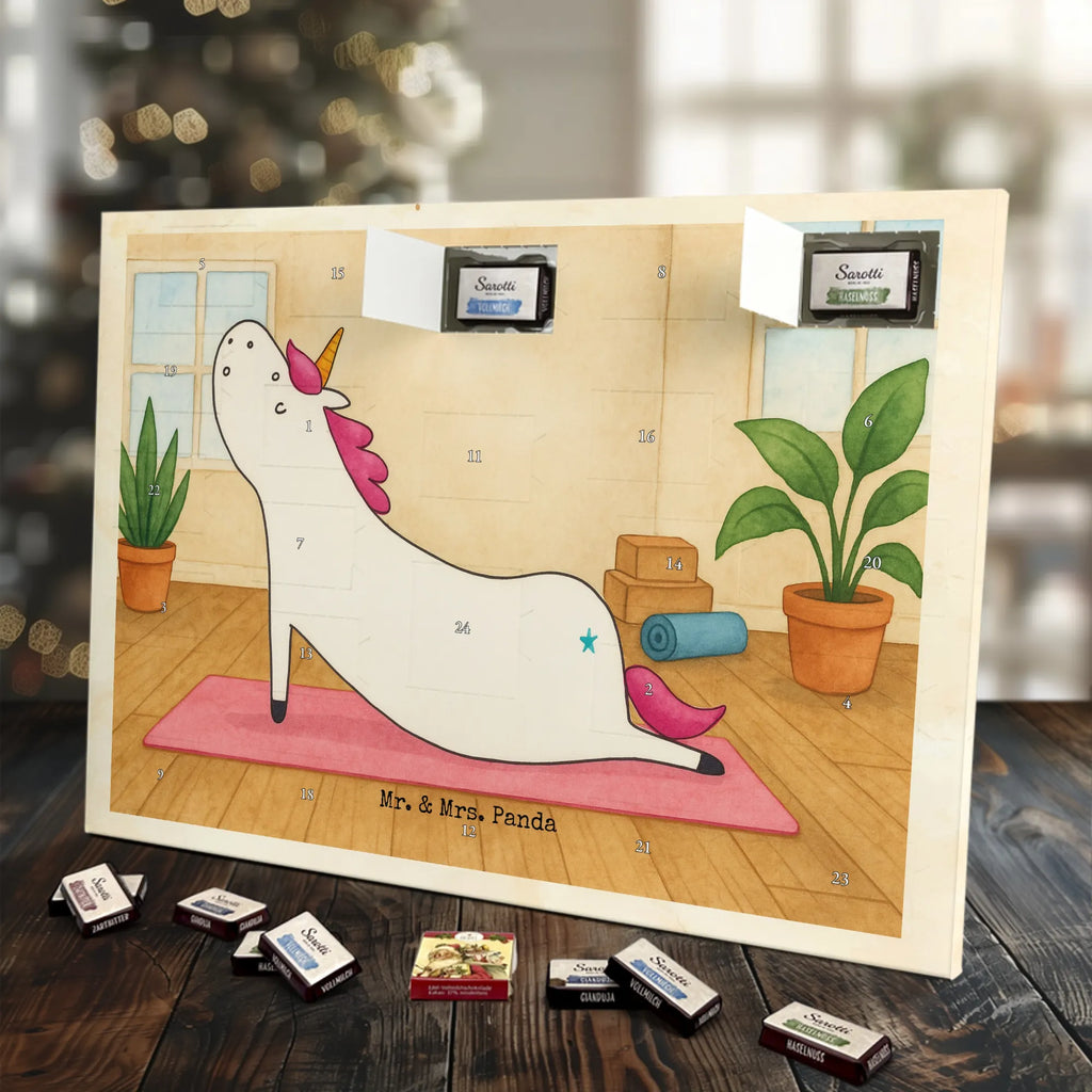 Chocolate advent calendar unicorn yoga Design gift, present, mindfulness, sports, sweet, relaxation