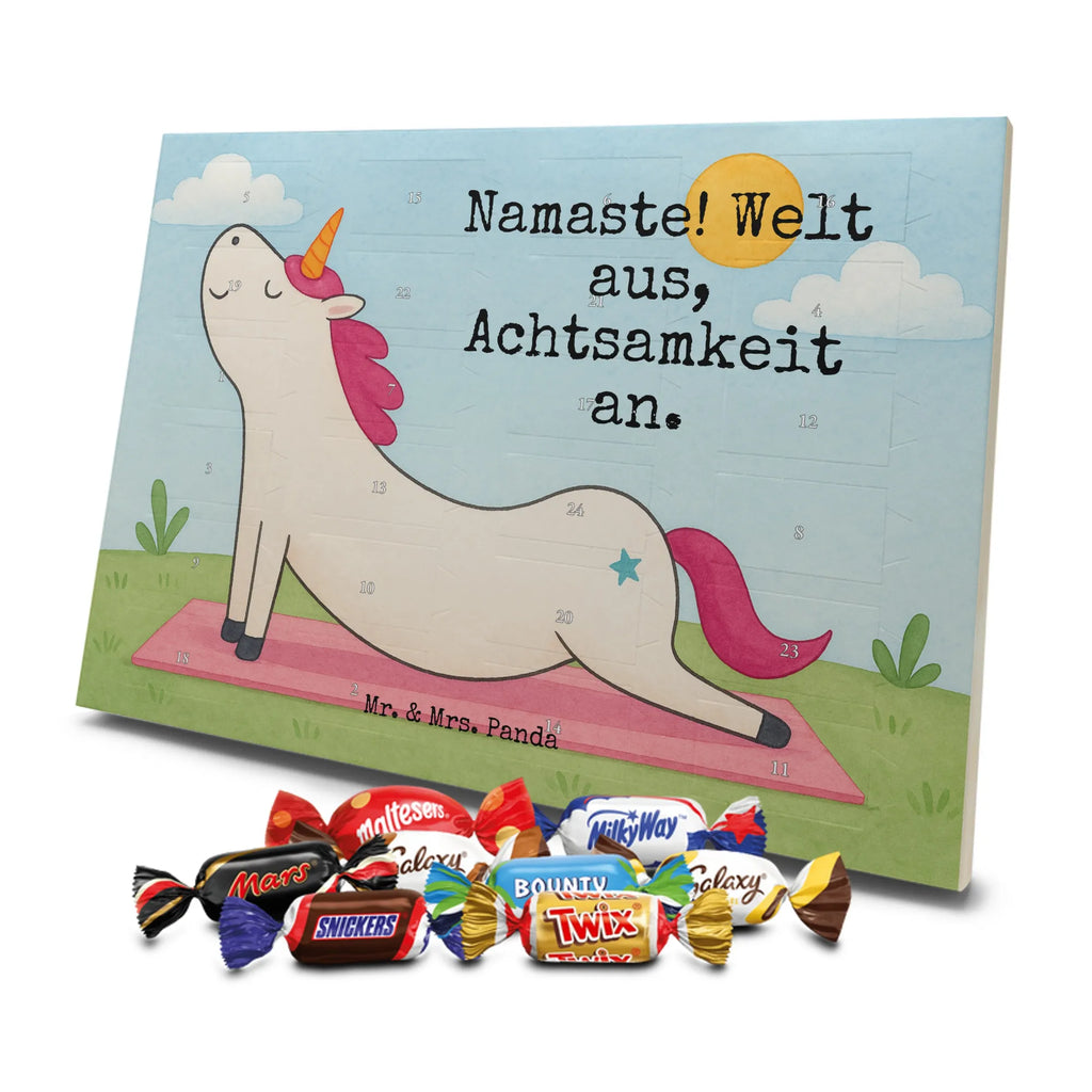 Chocolate advent calendar unicorn yoga Design gift, present, mindfulness, sports, sweet, relaxation