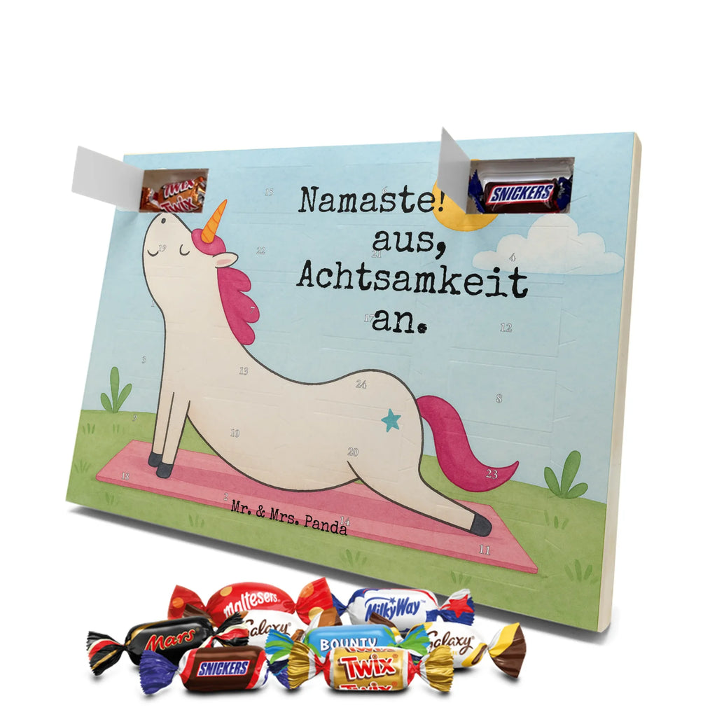 Chocolate advent calendar unicorn yoga Design gift, present, mindfulness, sports, sweet, relaxation