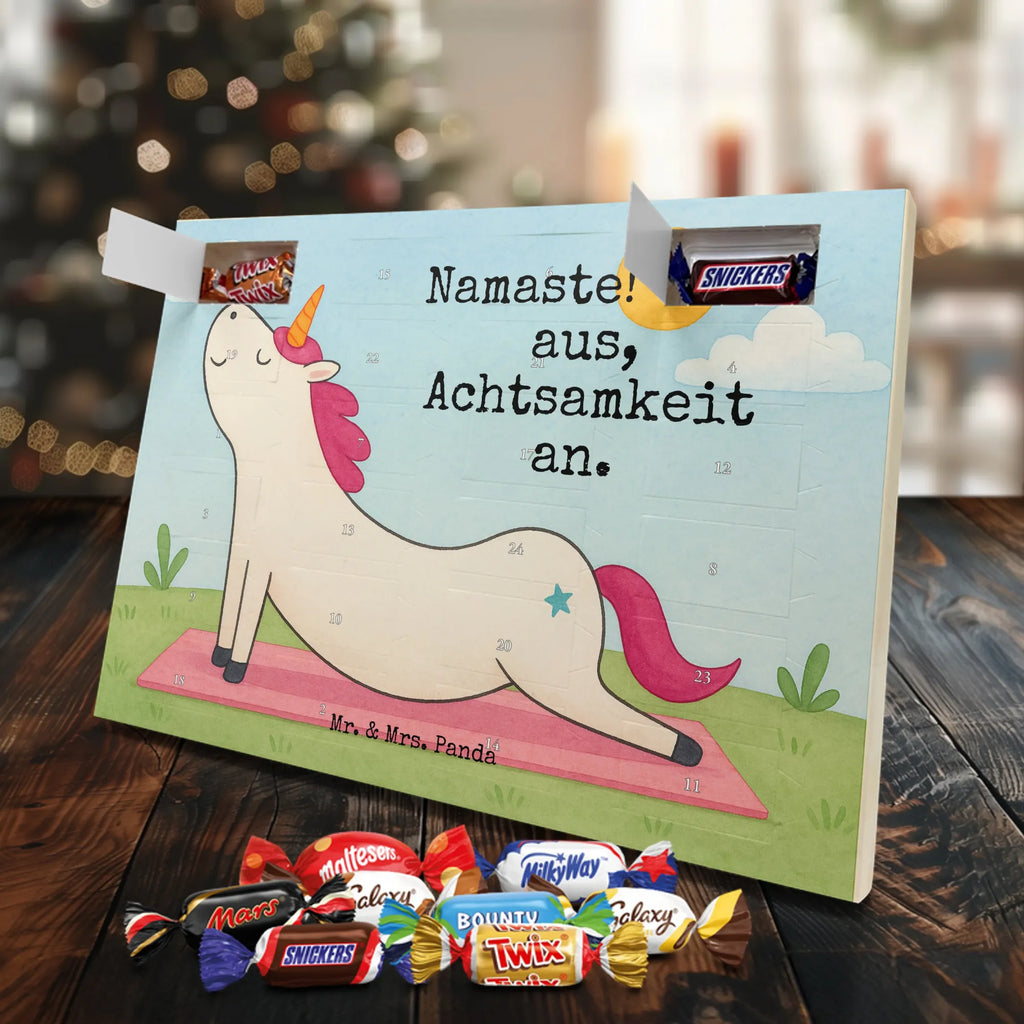Chocolate advent calendar unicorn yoga Design gift, present, mindfulness, sports, sweet, relaxation