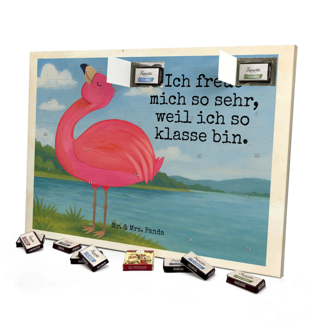 Chocolate advent calendar flamingo Proud Design children, gifts, gift idea, funny sayings, pink bird, bird of paradise, red, flamingo decoration, gift pink, adults, flamingo fans, vacation, unusual gifts in pink, pink gifts, girls gifts, small gifts, Caribbean feeling, self-love, proud, friend, best friend, joy, self-acceptance, daughter