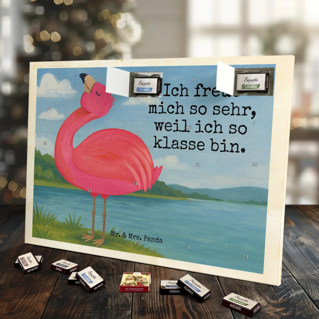 Chocolate advent calendar flamingo Proud Design children, gifts, gift idea, funny sayings, pink bird, bird of paradise, red, flamingo decoration, gift pink, adults, flamingo fans, vacation, unusual gifts in pink, pink gifts, girls gifts, small gifts, Caribbean feeling, self-love, proud, friend, best friend, joy, self-acceptance, daughter