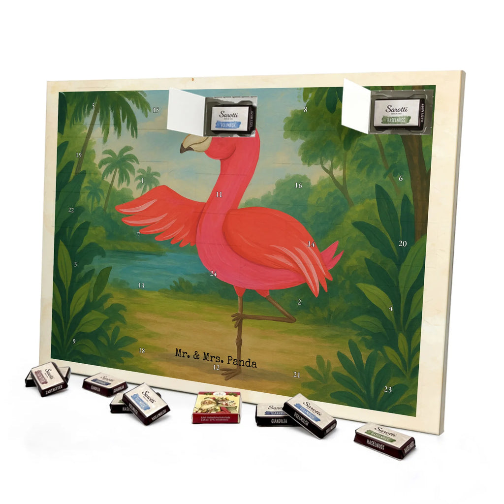 Chocolate advent calendar flamingo yoga Design children, gifts, gift idea, funny sayings, pink bird, bird of paradise, red, flamingo decoration, gift pink, adults, flamingo fans, vacation, unusual gifts in pink, pink gifts, girls gifts, small gifts, Caribbean feeling, relaxation, mindfulness, yoga exercise, bird, agitation, deep relaxation, anger