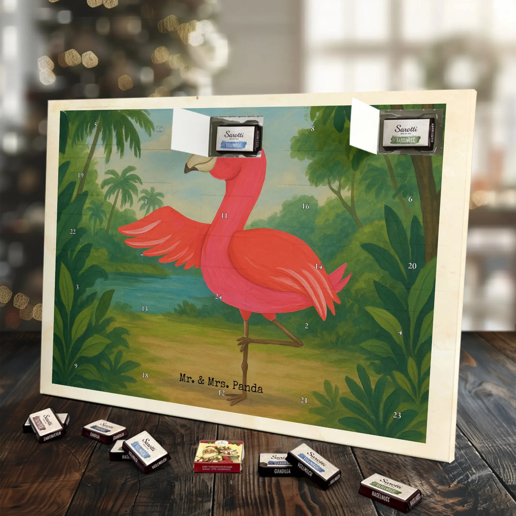 Chocolate advent calendar flamingo yoga Design children, gifts, gift idea, funny sayings, pink bird, bird of paradise, red, flamingo decoration, gift pink, adults, flamingo fans, vacation, unusual gifts in pink, pink gifts, girls gifts, small gifts, Caribbean feeling, relaxation, mindfulness, yoga exercise, bird, agitation, deep relaxation, anger
