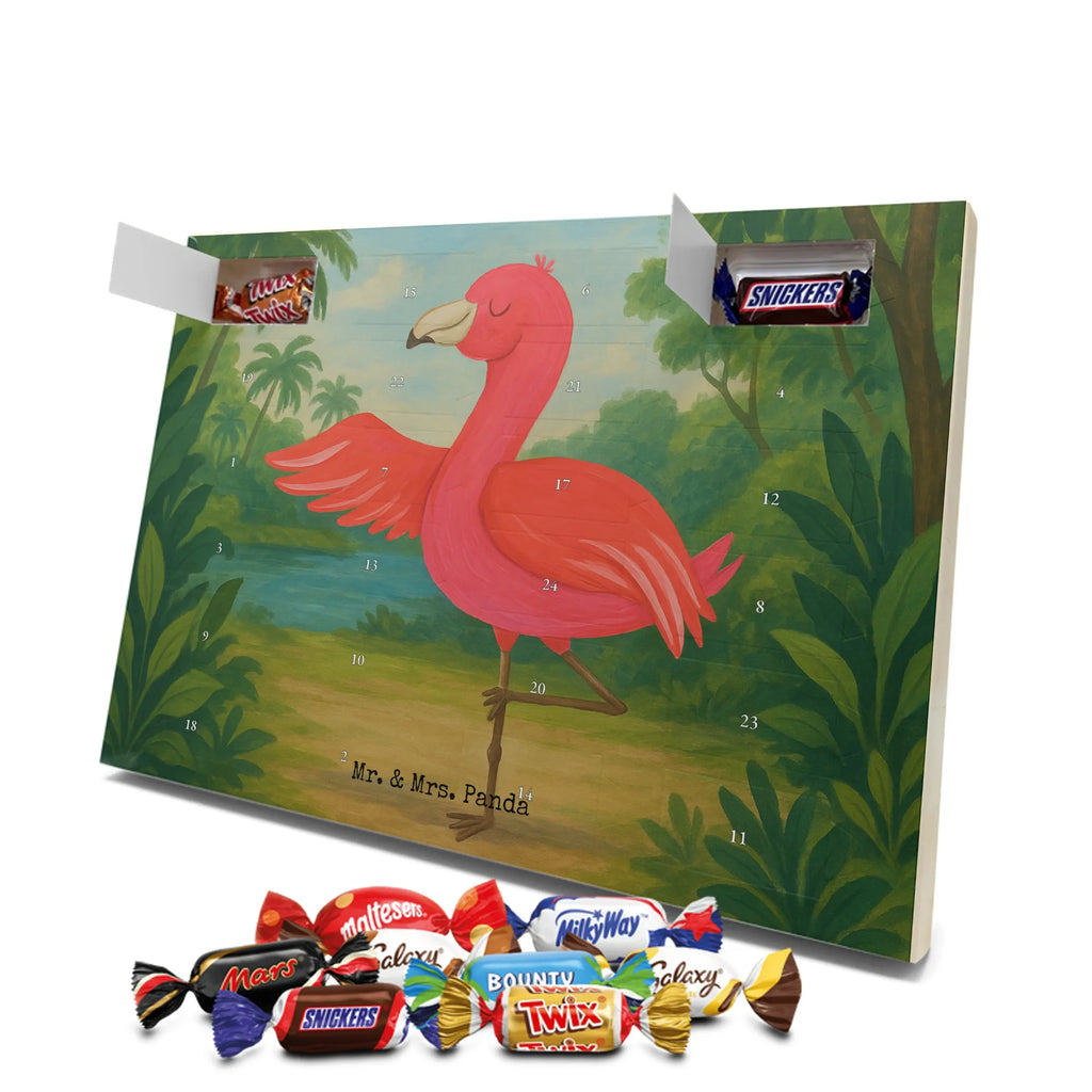 Chocolate advent calendar flamingo yoga Design children, gifts, gift idea, funny sayings, pink bird, bird of paradise, red, flamingo decoration, gift pink, adults, flamingo fans, vacation, unusual gifts in pink, pink gifts, girls gifts, small gifts, Caribbean feeling, relaxation, mindfulness, yoga exercise, bird, agitation, deep relaxation, anger