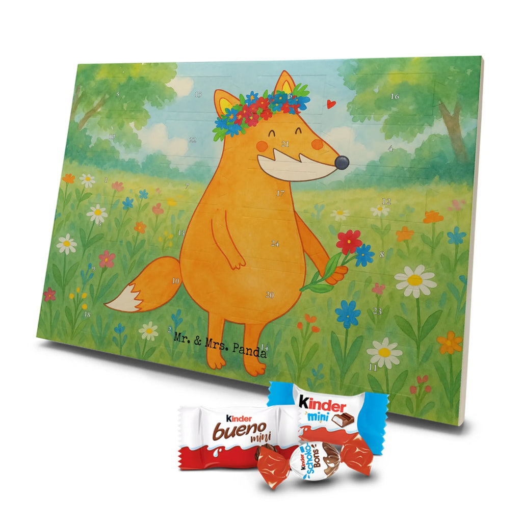 Chocolate advent calendar Fox Flower Design animal lover, foxes, forest wildlife, clever as a fox, joy, flower, fox girl, proof of love, girlfriend, flowers, self-love, flower girl, me, girlfriends