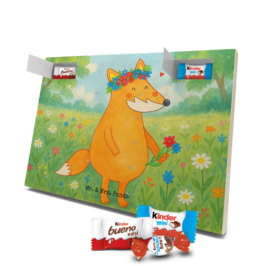 Chocolate advent calendar Fox Flower Design animal lover, foxes, forest wildlife, clever as a fox, joy, flower, fox girl, proof of love, girlfriend, flowers, self-love, flower girl, me, girlfriends