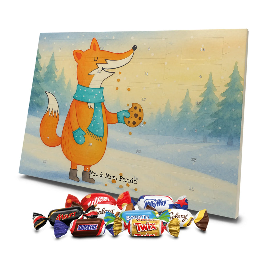 Chocolate advent calendar Fox biscuit Design animal lover, foxes, forest wildlife, clever as a fox, cookies, baking saying, kitchen decoration, christmas time, christmas present