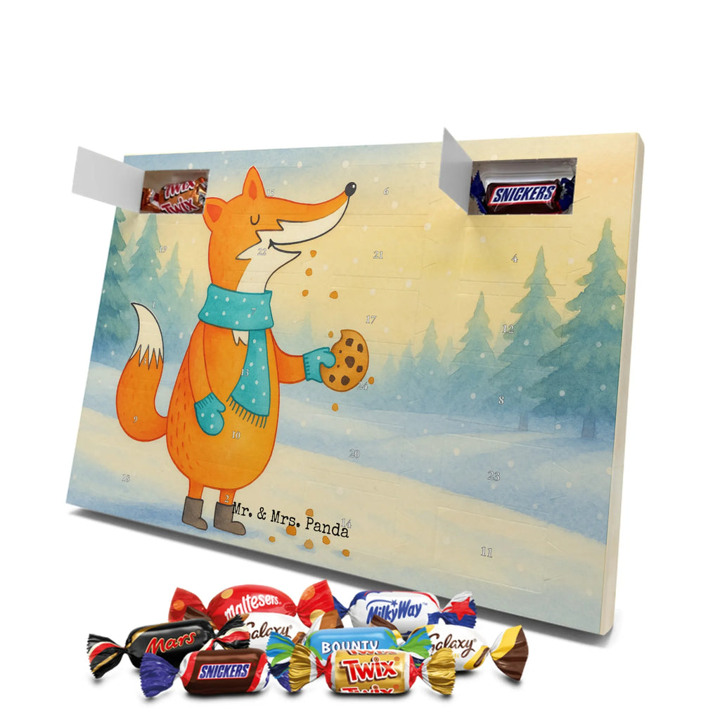 Chocolate advent calendar Fox biscuit Design animal lover, foxes, forest wildlife, clever as a fox, cookies, baking saying, kitchen decoration, christmas time, christmas present