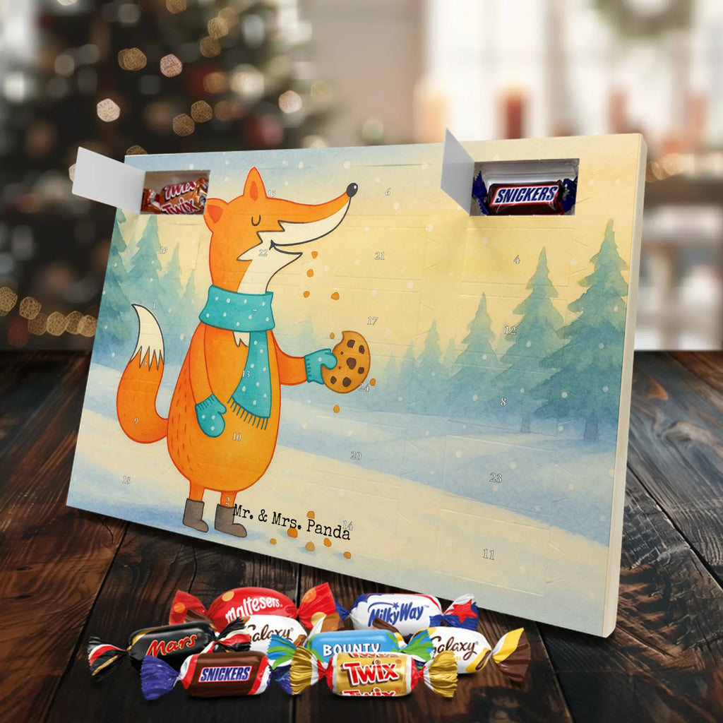 Chocolate advent calendar Fox biscuit Design animal lover, foxes, forest wildlife, clever as a fox, cookies, baking saying, kitchen decoration, christmas time, christmas present
