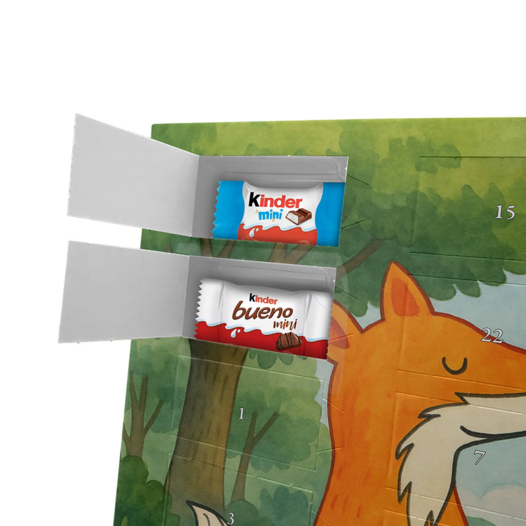 Chocolate advent calendar foxes Love Design animal lover, foxes, forest wildlife, clever as a fox, couple, lovers, proof of love, fiancée, husband, girlfriend, marriage, wife, boyfriend