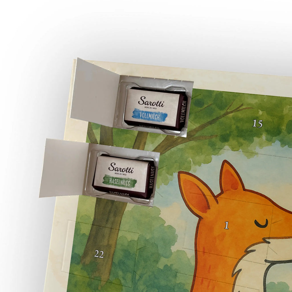 Chocolate advent calendar foxes Love Design animal lover, foxes, forest wildlife, clever as a fox, couple, lovers, proof of love, fiancée, husband, girlfriend, marriage, wife, boyfriend