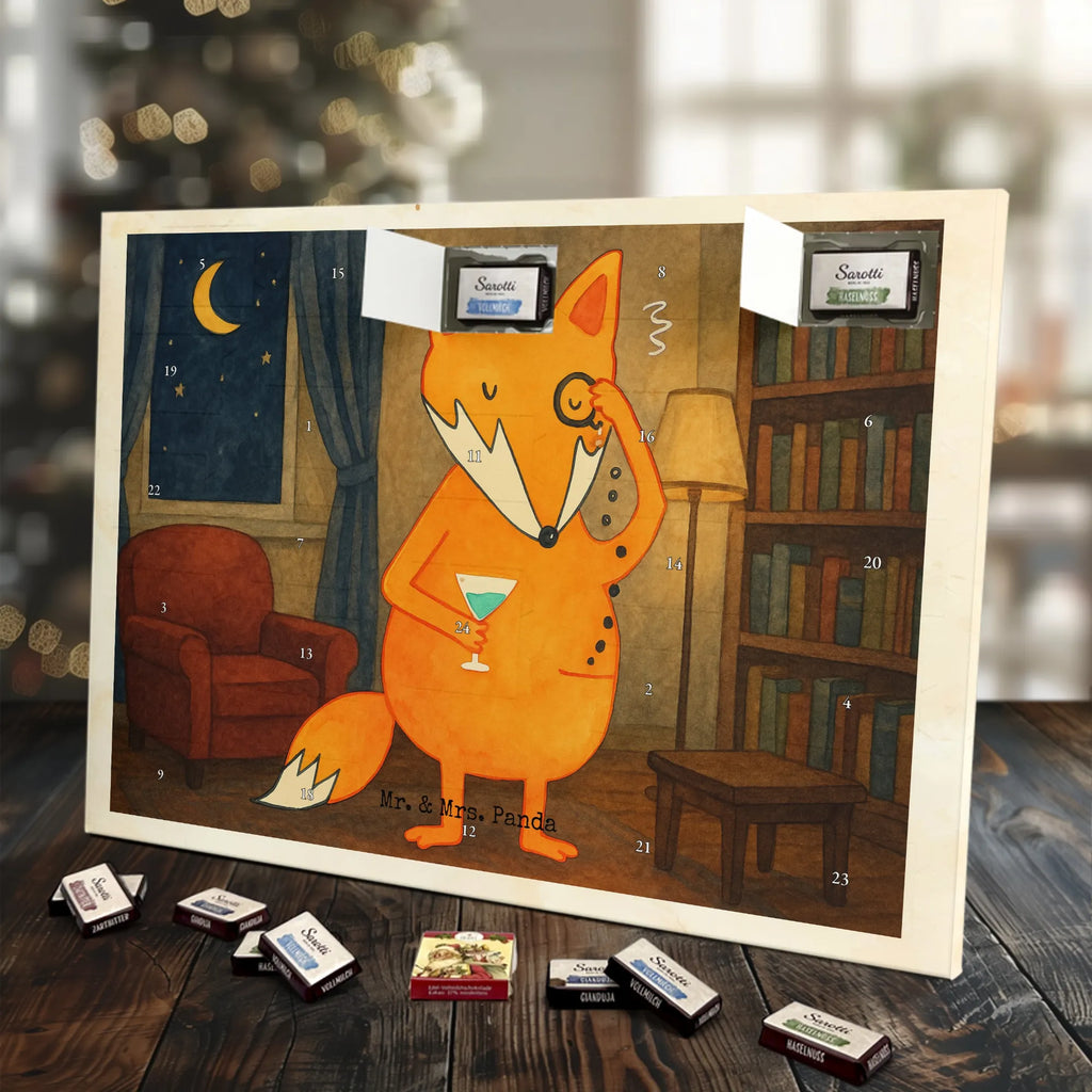 Chocolate advent calendar Fox lord Design animal lover, foxes, forest wildlife, clever as a fox, words of consolation, motivation saying, problem solving, saying funny, lovesickness gift
