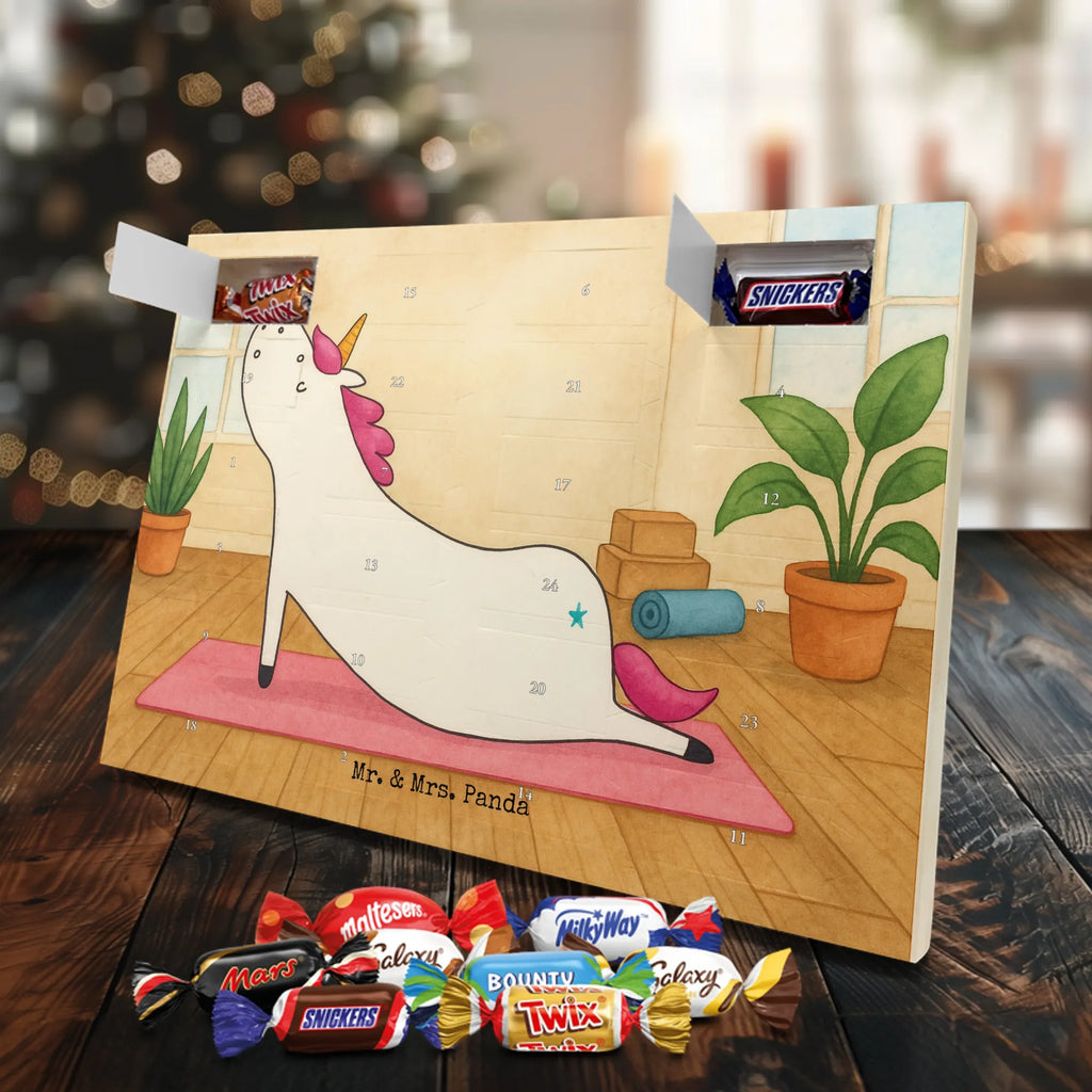 Chocolate advent calendar unicorn yoga Design gift, present, mindfulness, sports, sweet, relaxation