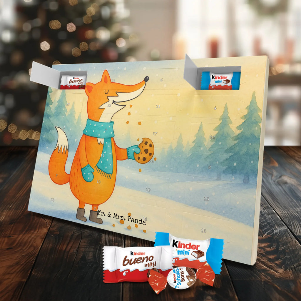 Chocolate advent calendar Fox biscuit Design animal lover, foxes, forest wildlife, clever as a fox, cookies, baking saying, kitchen decoration, christmas time, christmas present