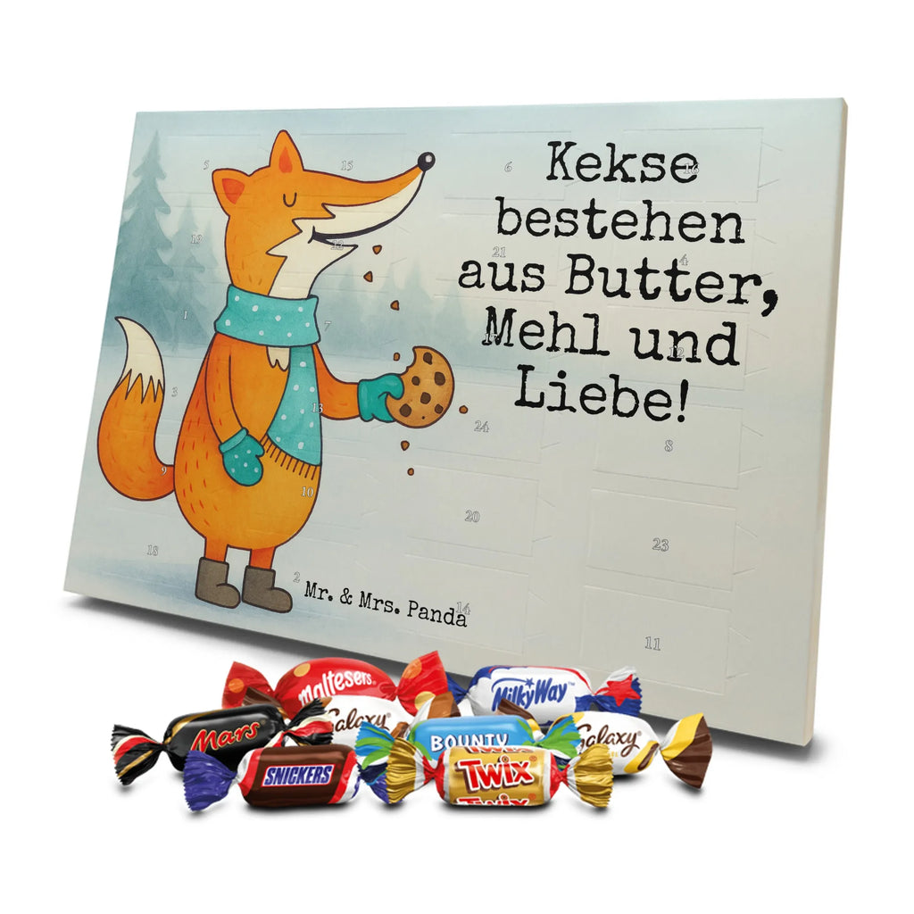 Chocolate advent calendar Fox biscuit Design animal lover, foxes, forest wildlife, clever as a fox, cookies, baking saying, kitchen decoration, christmas time, christmas present