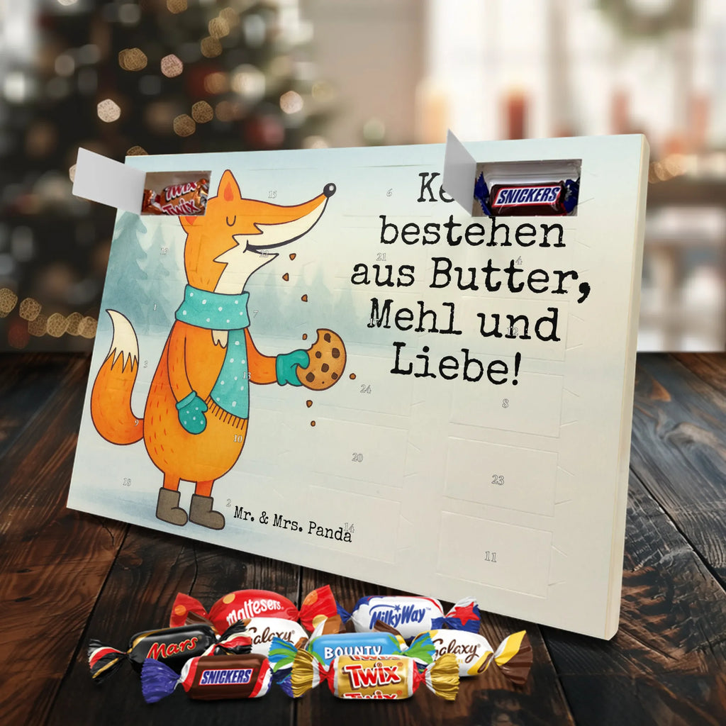 Chocolate advent calendar Fox biscuit Design animal lover, foxes, forest wildlife, clever as a fox, cookies, baking saying, kitchen decoration, christmas time, christmas present