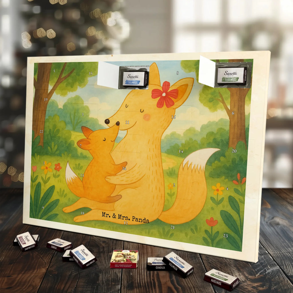 Chocolate advent calendar Fox mummy Design Father's Day, Mother's Day, best daughter, favourite daughter, daughter, mother, present