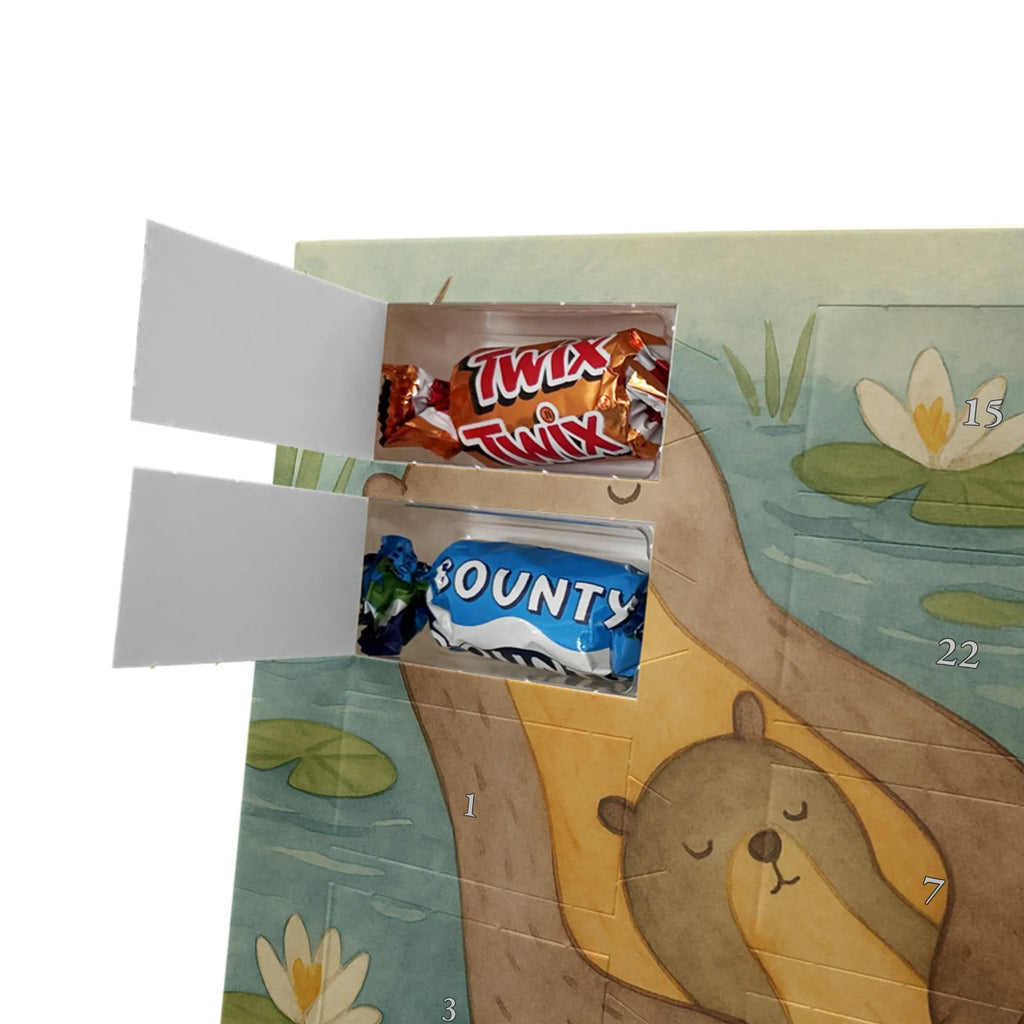 Chocolate advent calendar otter child Design animal lover, marten, sea otter, European otter, water mammal, aquatic animal, baby otter, predator, water, otter gifts, gift ideas for animal lovers, animal, mammal, water animal, gifts for people in love, Otter Sea Otter Lake Otter