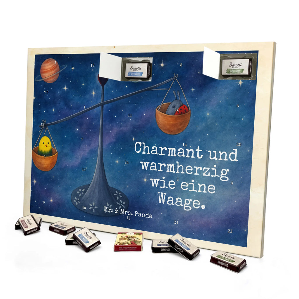 Chocolate advent calendar Star sign Scale Design month of birth, constellations, birthdays, astrology, date of birth, balance, ladybird, birthday September, gift October, birthday October, Libra, gift September, bumble bee, Libra zodiac sign, Libra gift