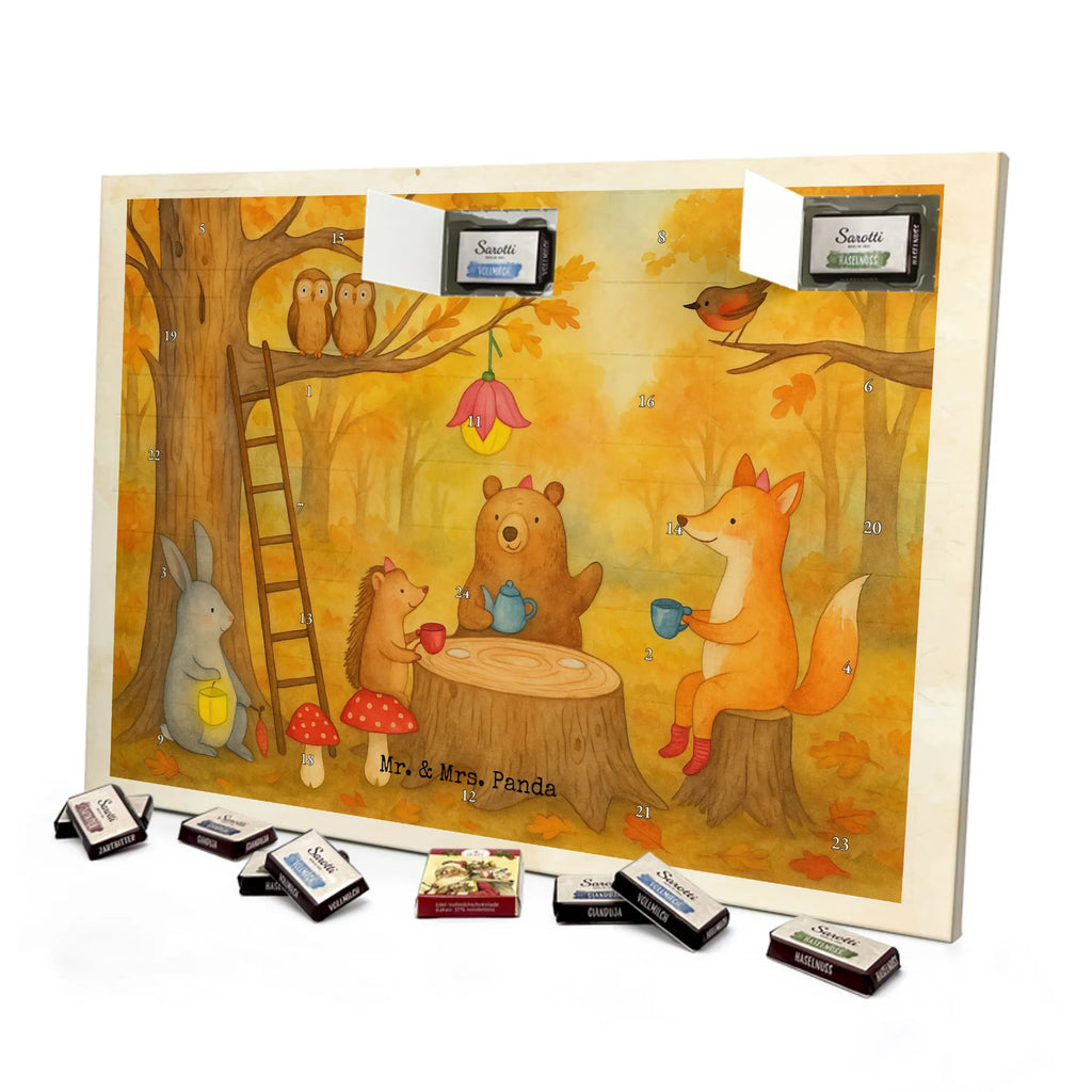 Chocolate advent calendar forest animals picnic Design card, gift ideas, gifts, small animals, cute, cute animal motives, hand drawn, funny sayings, good mood, special gifts, animal lover, mouse, forest, hare, squirrel, forest animals, picnic