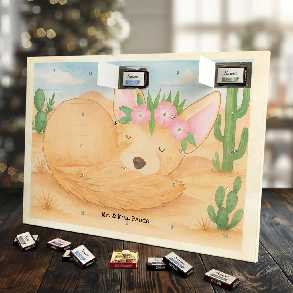 Chocolate advent calendar desert fox Flower Design Africa, desert fox, desert, flowers, wreath of flowers