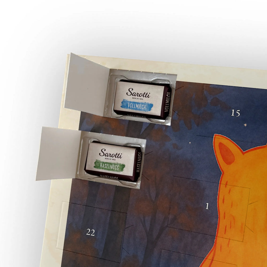 Chocolate advent calendar Fox Lantern Design animal lover, foxes, forest wildlife, clever as a fox, Lantern, Lantern parade, Caesar Otto Hugo Flaischlen, Spell comforting, Cheer up, Foxes, Saint Martin, Lovesickness Spell