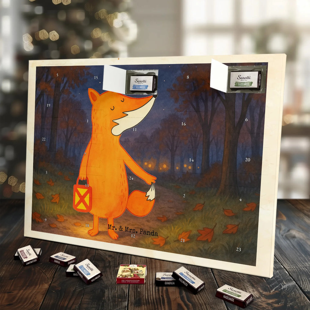 Chocolate advent calendar Fox Lantern Design animal lover, foxes, forest wildlife, clever as a fox, Lantern, Lantern parade, Caesar Otto Hugo Flaischlen, Spell comforting, Cheer up, Foxes, Saint Martin, Lovesickness Spell