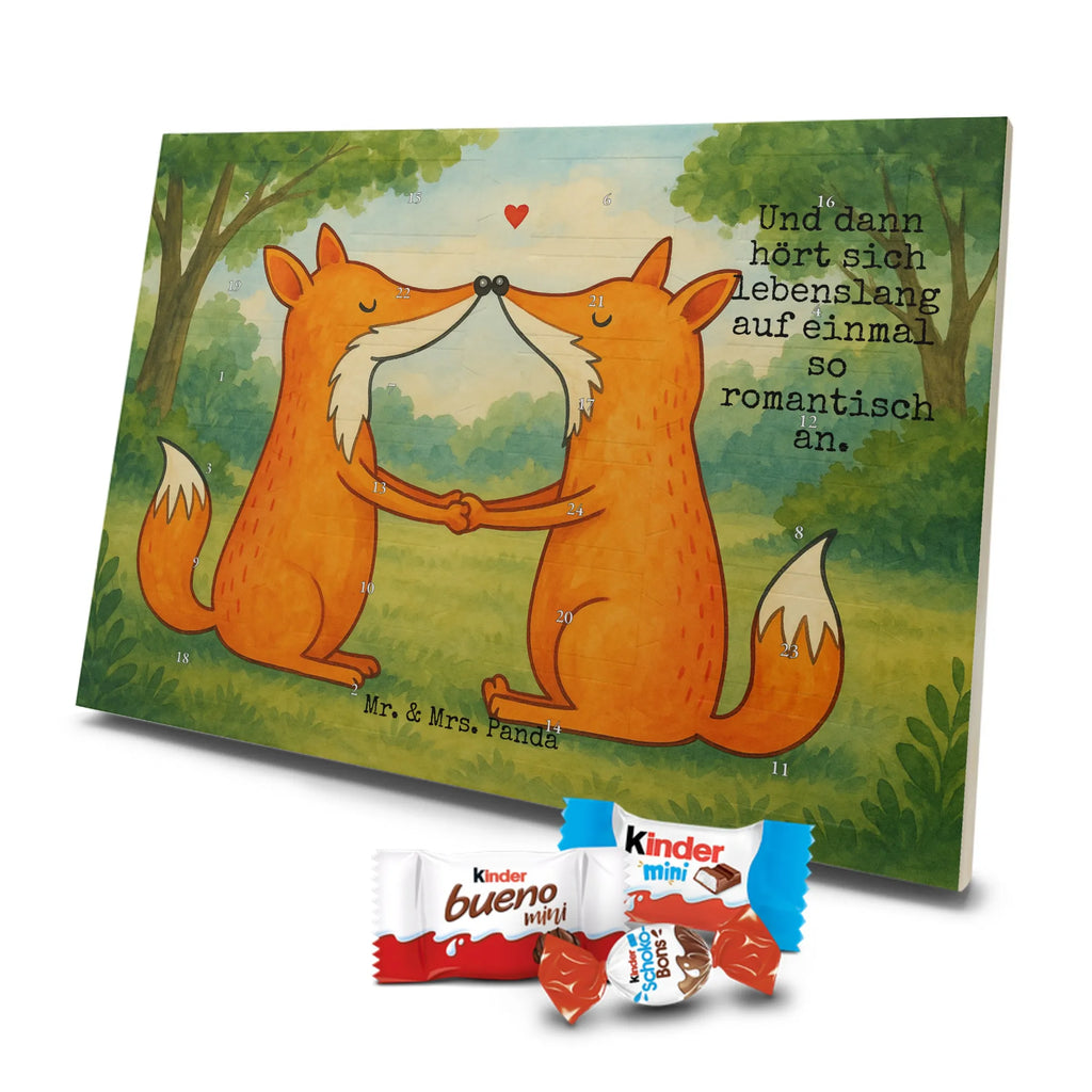 Chocolate advent calendar foxes Love Design animal lover, foxes, forest wildlife, clever as a fox, couple, lovers, proof of love, fiancée, husband, girlfriend, marriage, wife, boyfriend