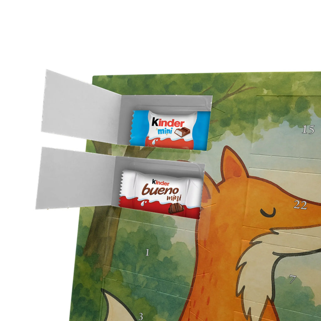 Chocolate advent calendar foxes Love Design animal lover, foxes, forest wildlife, clever as a fox, couple, lovers, proof of love, fiancée, husband, girlfriend, marriage, wife, boyfriend