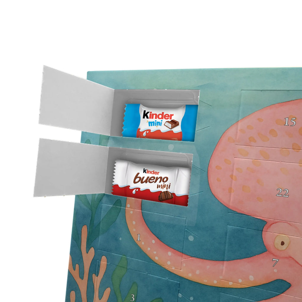 Chocolate advent calendar Squid Design card, gift ideas, gifts, small animals, cute, cute animal motives, hand drawn, funny sayings, good mood, special gifts, animal lover, ocean, water, octopus, arms, sea animal, squid