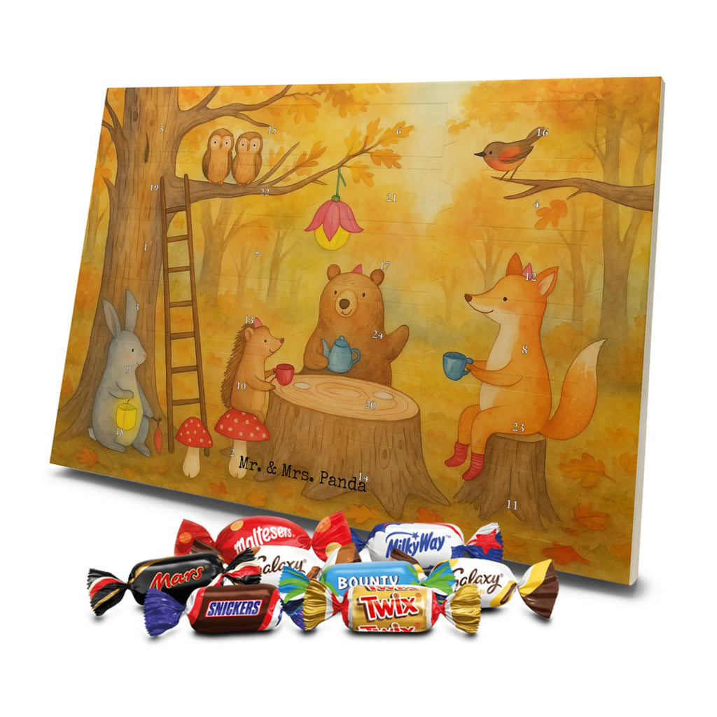 Chocolate advent calendar forest animals picnic Design card, gift ideas, gifts, small animals, cute, cute animal motives, hand drawn, funny sayings, good mood, special gifts, animal lover, mouse, forest, hare, squirrel, forest animals, picnic