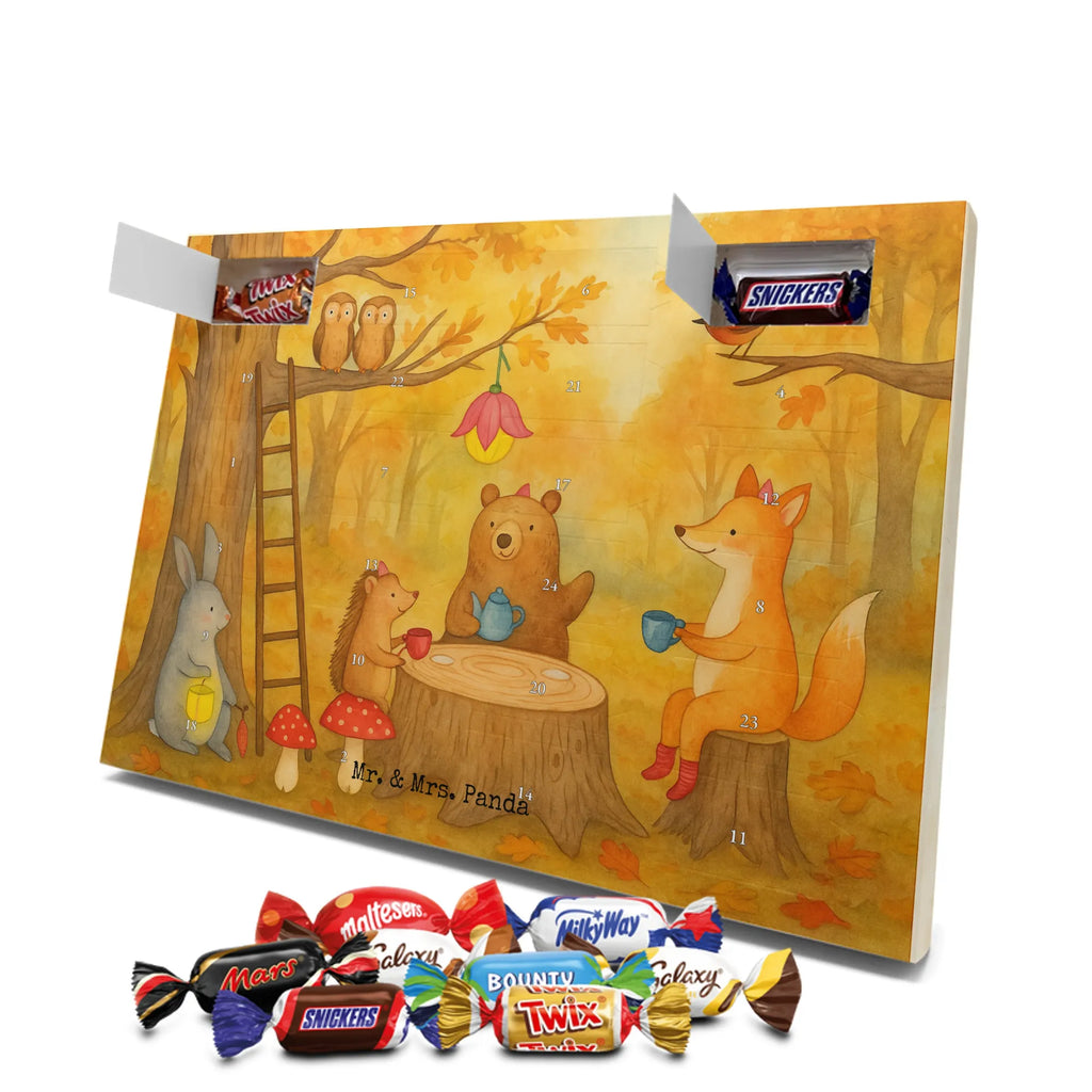 Chocolate advent calendar forest animals picnic Design card, gift ideas, gifts, small animals, cute, cute animal motives, hand drawn, funny sayings, good mood, special gifts, animal lover, mouse, forest, hare, squirrel, forest animals, picnic