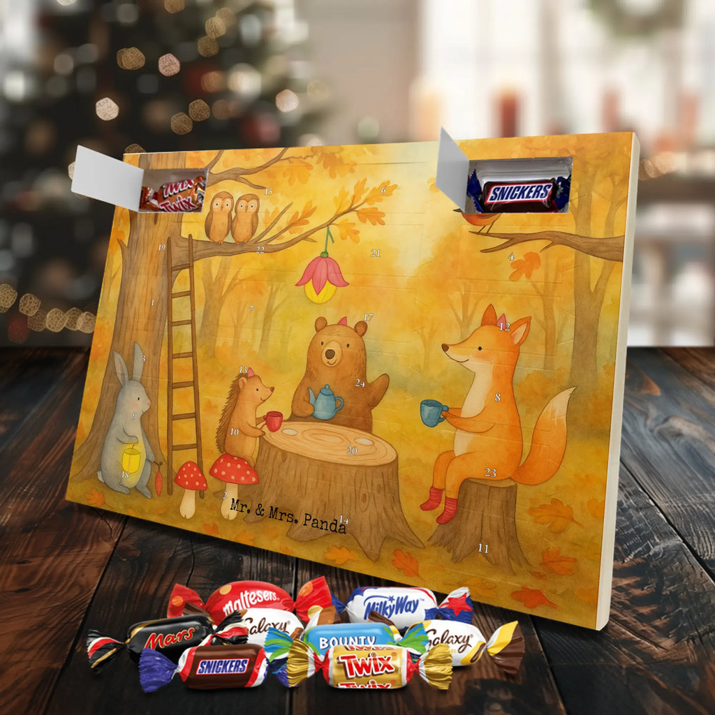 Chocolate advent calendar forest animals picnic Design card, gift ideas, gifts, small animals, cute, cute animal motives, hand drawn, funny sayings, good mood, special gifts, animal lover, mouse, forest, hare, squirrel, forest animals, picnic