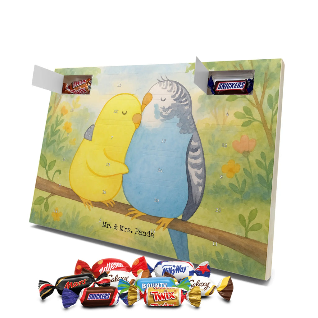 Chocolate advent calendar Parakeets in love Design Loving, Two, Together, Marriage, Proposal of marriage, Love gift, gift for her, gift for him, anniversary gift, trust, birds, closeness, budgie, cuddling