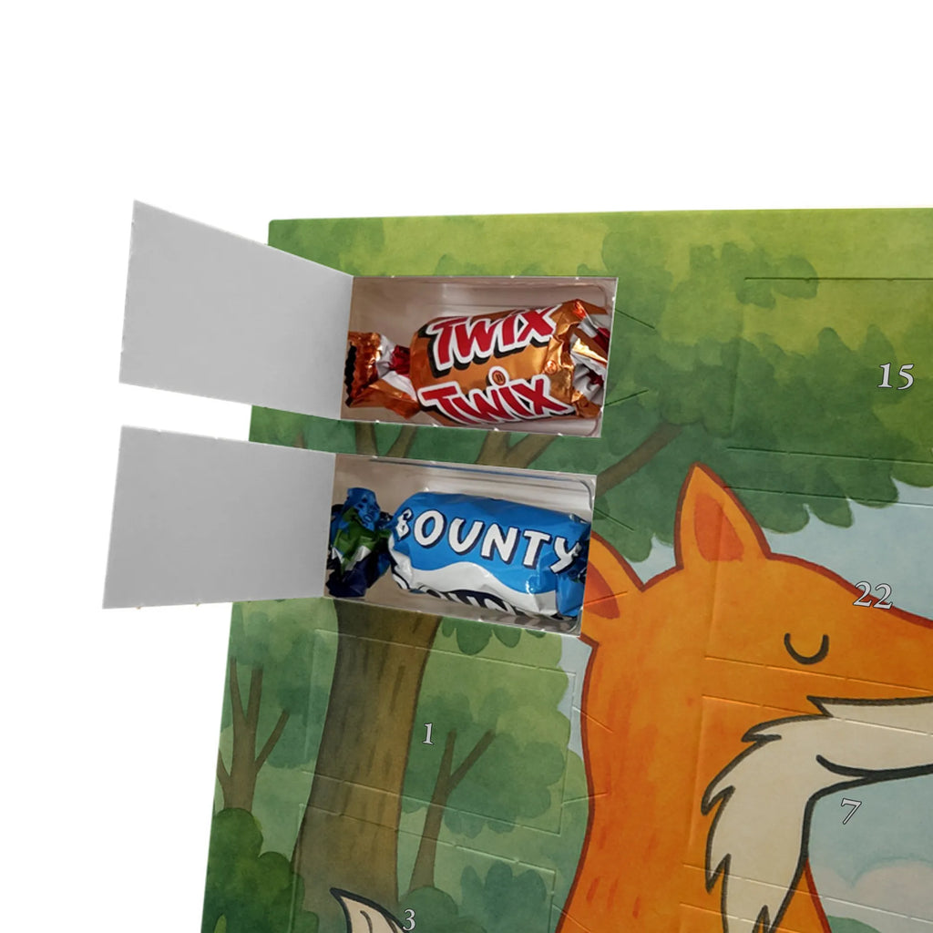 Chocolate advent calendar foxes Love Design animal lover, foxes, forest wildlife, clever as a fox, couple, lovers, proof of love, fiancée, husband, girlfriend, marriage, wife, boyfriend