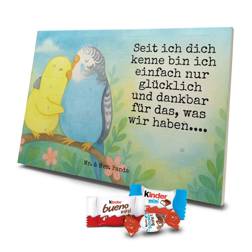 Chocolate advent calendar Parakeets in love Design Loving, Two, Together, Marriage, Proposal of marriage, Love gift, gift for her, gift for him, anniversary gift, trust, birds, closeness, budgie, cuddling